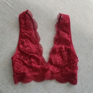 EUC Victoria's Secret Red Lace Bralette XS